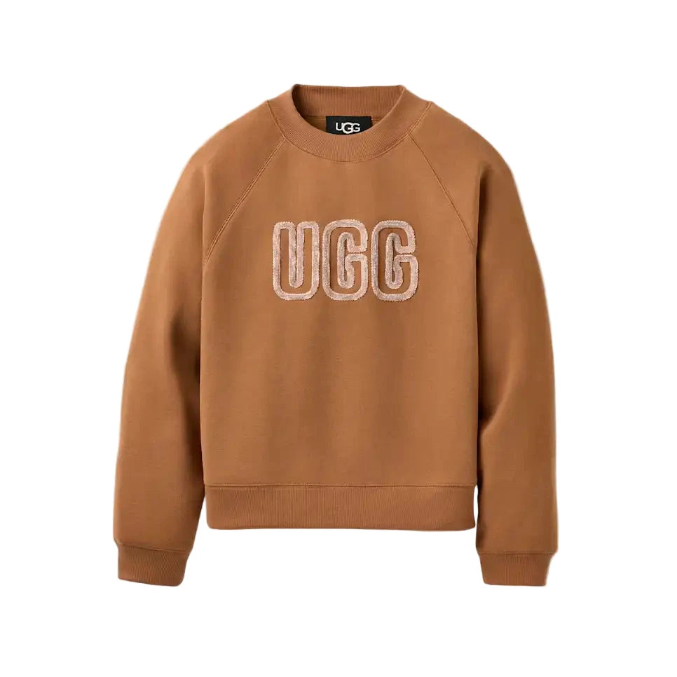 WOMEN'S UGG LOGO CREWNECK | CHESTNUT