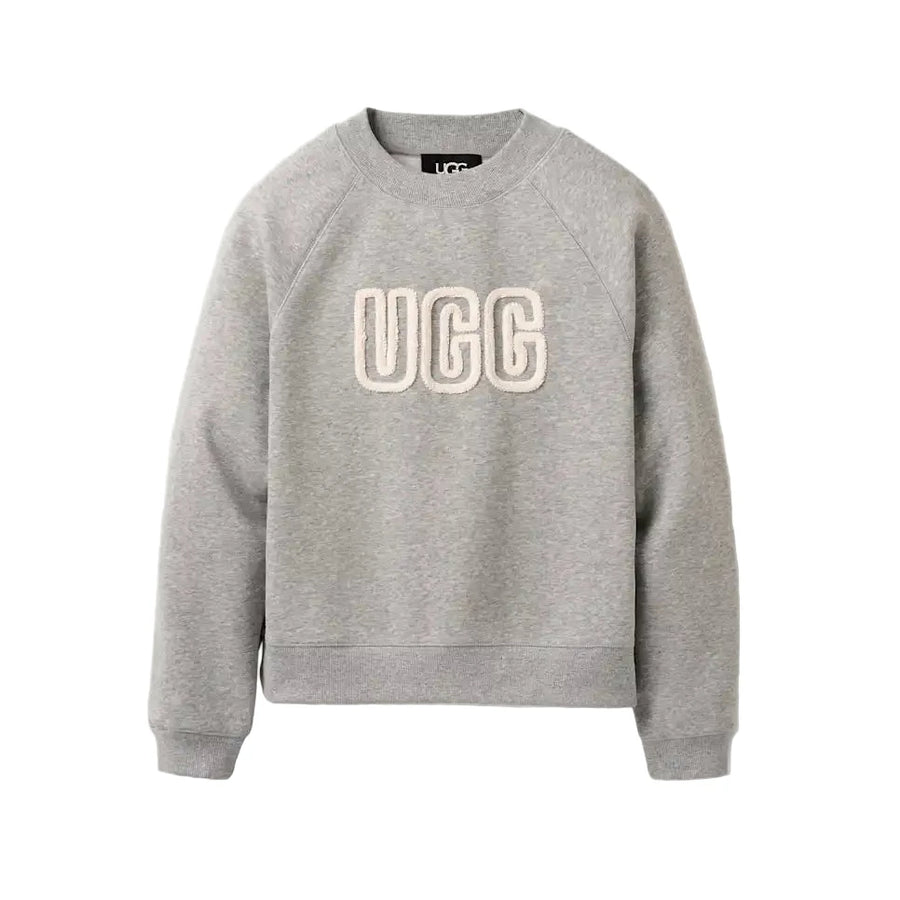 WOMEN'S UGG LOGO CREWNECK | GREY HEATHER