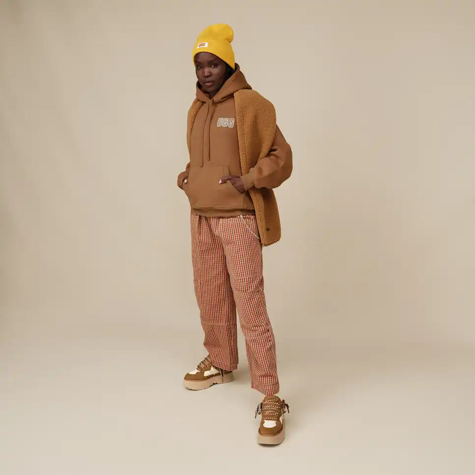 WOMEN'S UGG LOGO HOODIE | CHESTNUT