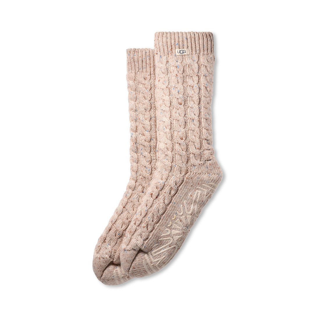 WOMEN'S UGG ELOWYN CABLE KNIT FLEECE LINED SOCKS | CREAM CONFETTI