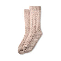 WOMEN'S UGG ELOWYN CABLE KNIT FLEECE LINED SOCKS | CREAM CONFETTI