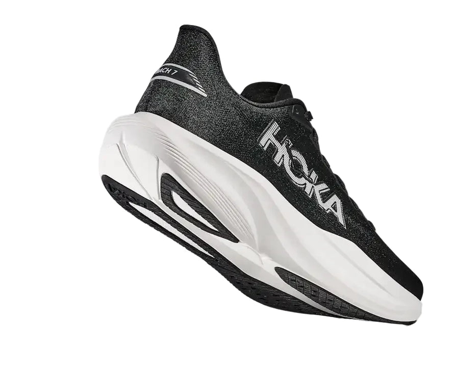 WOMEN'S HOKA MACH 7 | BLACK | WHITE – Randy's Shoes