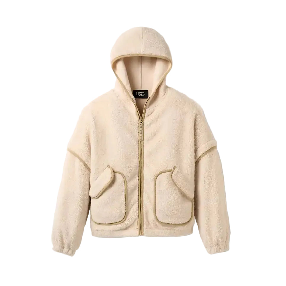 WOMEN'S UGG MARIELLA UGGFLUFF ZIP HOODIE | CREAM