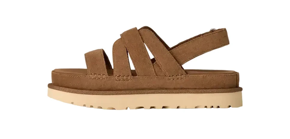 WOMEN'S UGG GOLDENSTAR GLEAM SANDAL | CHESTNUT