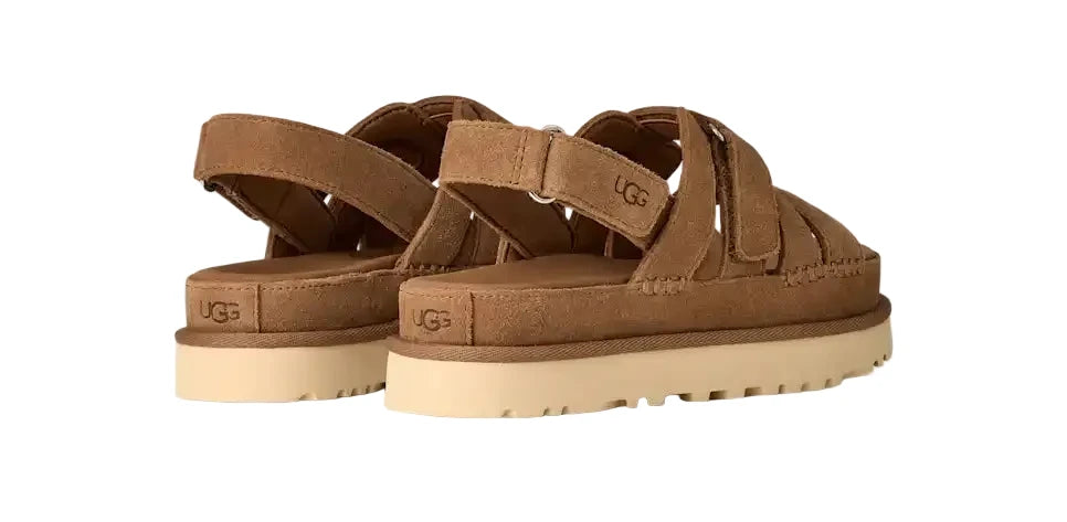 WOMEN'S UGG GOLDENSTAR GLEAM SANDAL | CHESTNUT