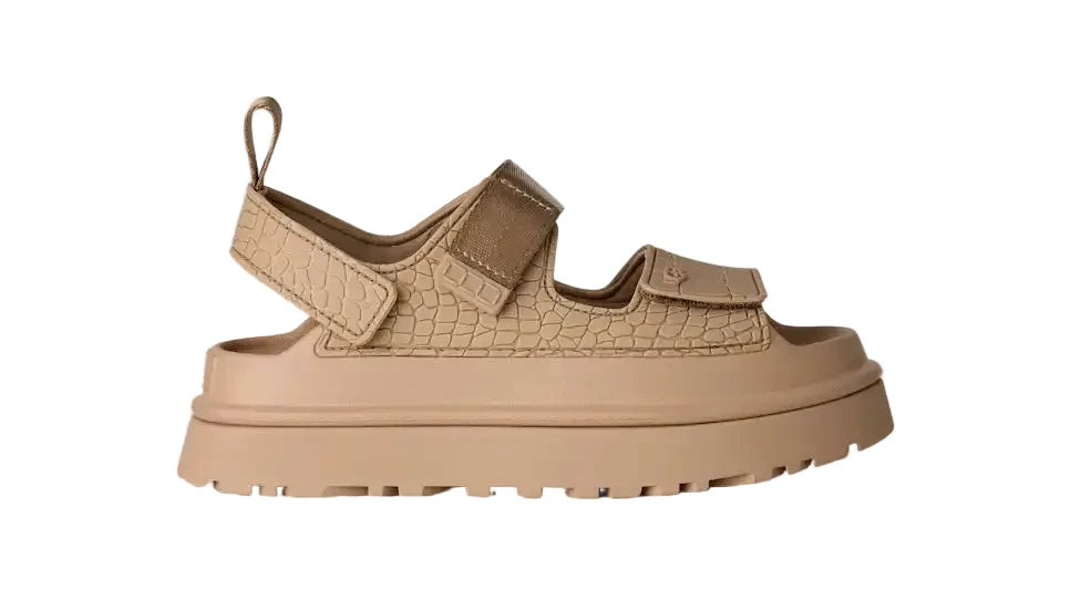 WOMEN'S UGG GOLDENGLOW EMBOSSED SANDAL | MUSTARD SEED