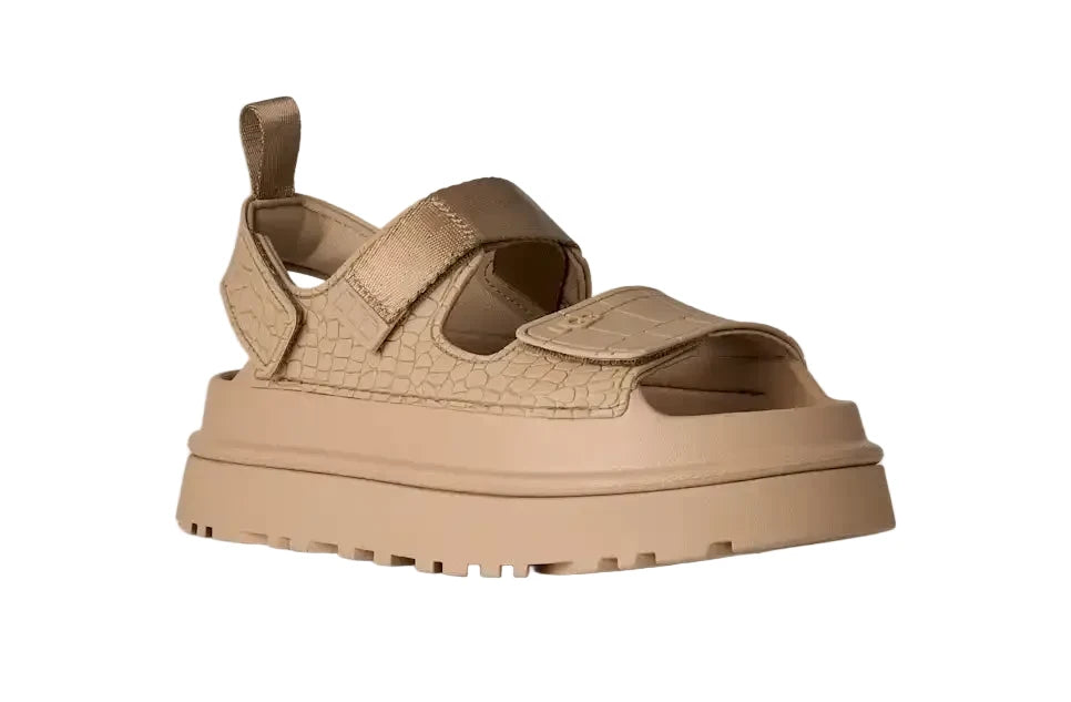 WOMEN'S UGG GOLDENGLOW EMBOSSED SANDAL | MUSTARD SEED