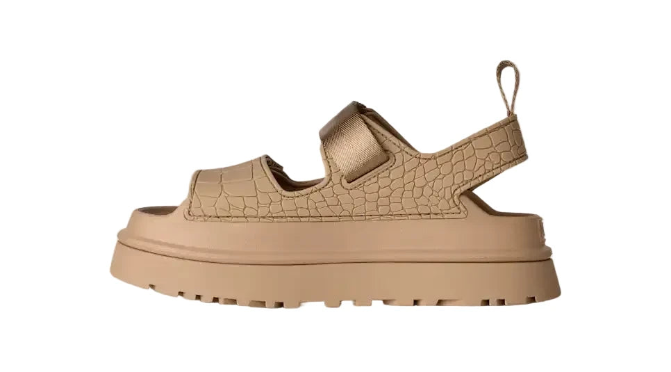 WOMEN'S UGG GOLDENGLOW EMBOSSED SANDAL | MUSTARD SEED