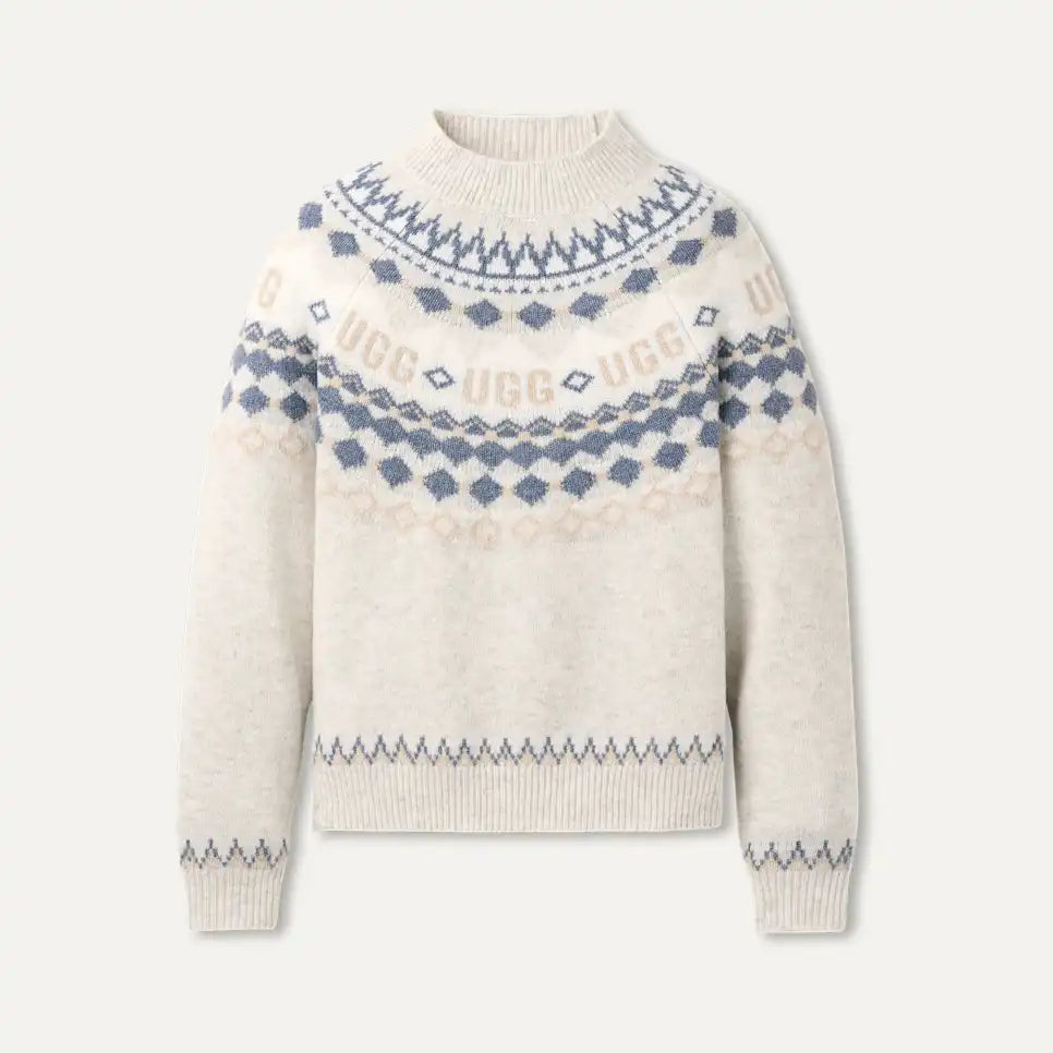 WOMEN'S UGG BRAYLEE UGSLIE SWEATER | GREY HEATHER MULTI