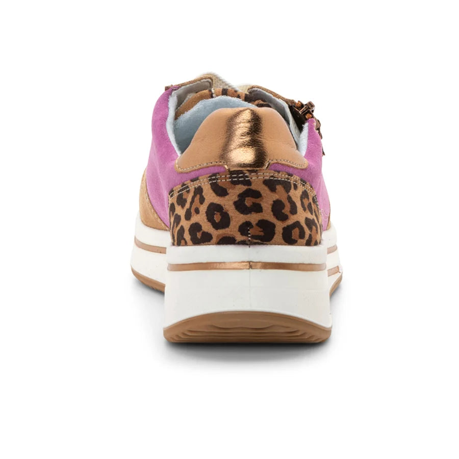 WOMEN'S ARA SAGE SNEAKER | SUEDE / LEOPARD / METALLIC