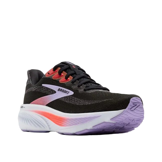 WOMEN'S BROOKS GHOST 17 | BLACK / PURPLE / CORAL