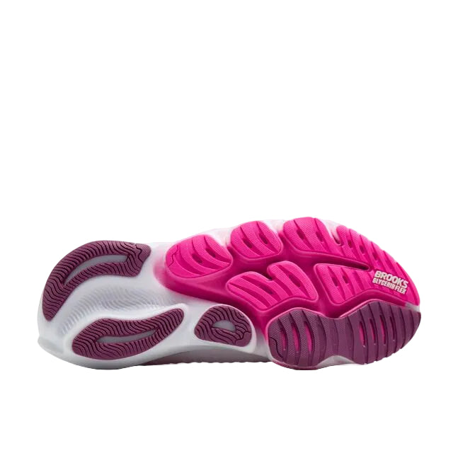 WOMEN'S BROOKS GLYCERIN FLEX | WHITE / CYBER PINK / ARGYLE