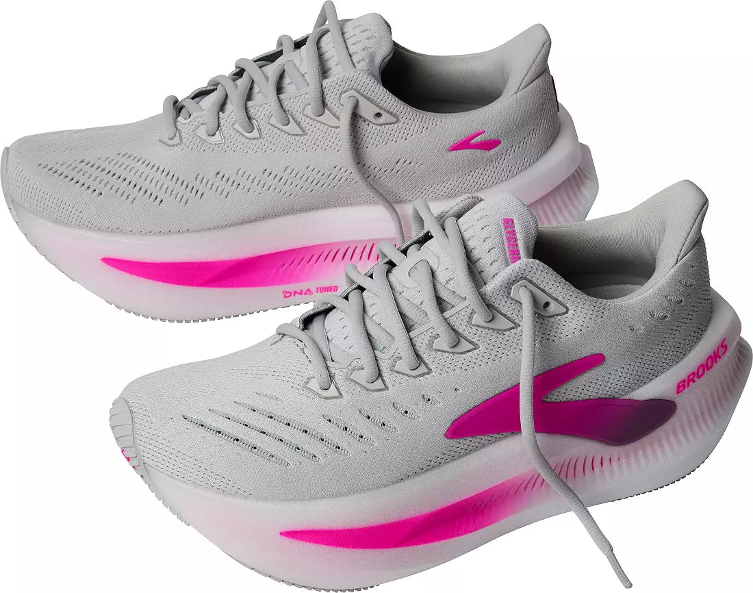 WOMEN'S BROOKS GLYCERIN MAX 2 | OYSTER / ARGYLE / CYBER PINK
