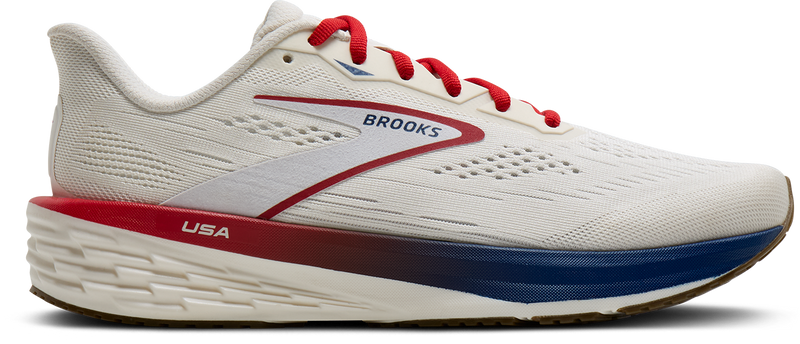 MEN'S BROOKS LAUNCH 12 | COCONUT / RED / BLUE