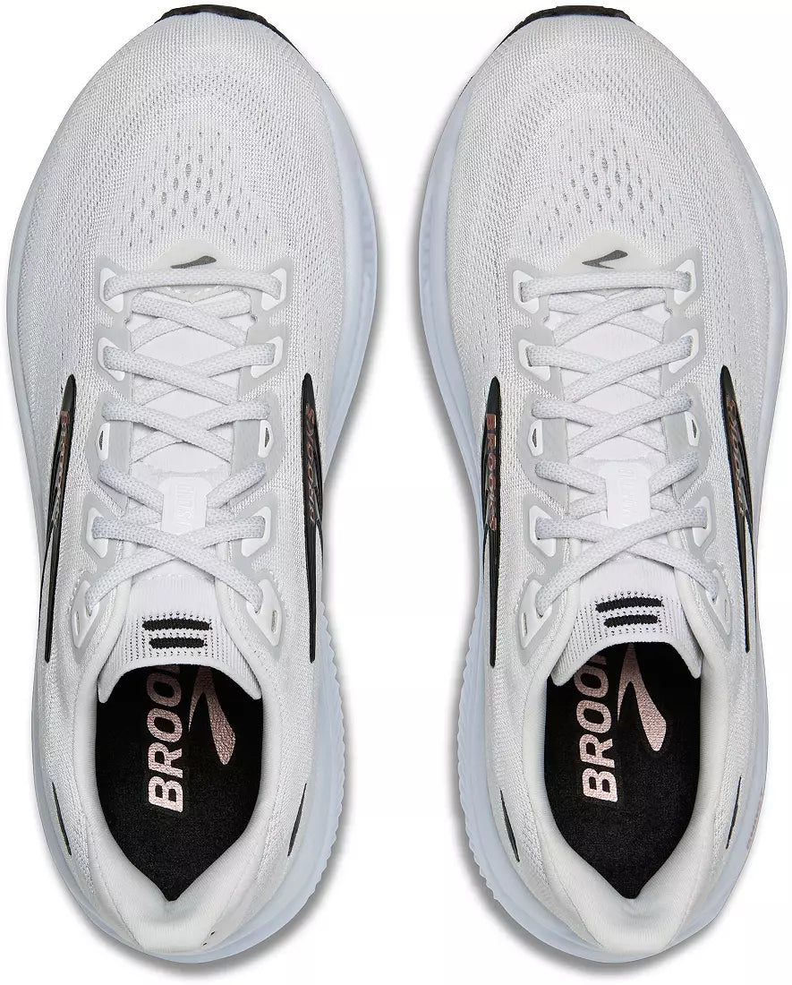 WOMEN'S BROOKS GHOST 18 | WHITE / BLACK / ROSE GOLD