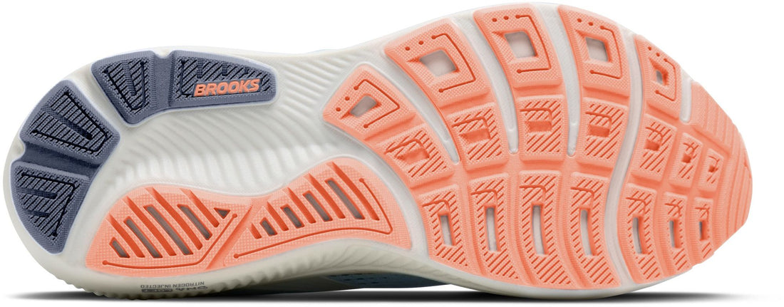 WOMEN'S BROOKS GHOST 18 | STAR WHITE / CYBER PEACH / GREY