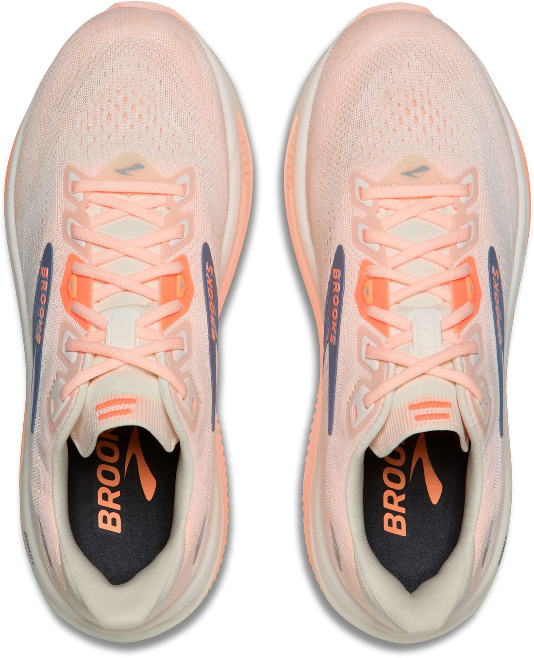 WOMEN'S BROOKS GHOST 18 | STAR WHITE / CYBER PEACH / GREY