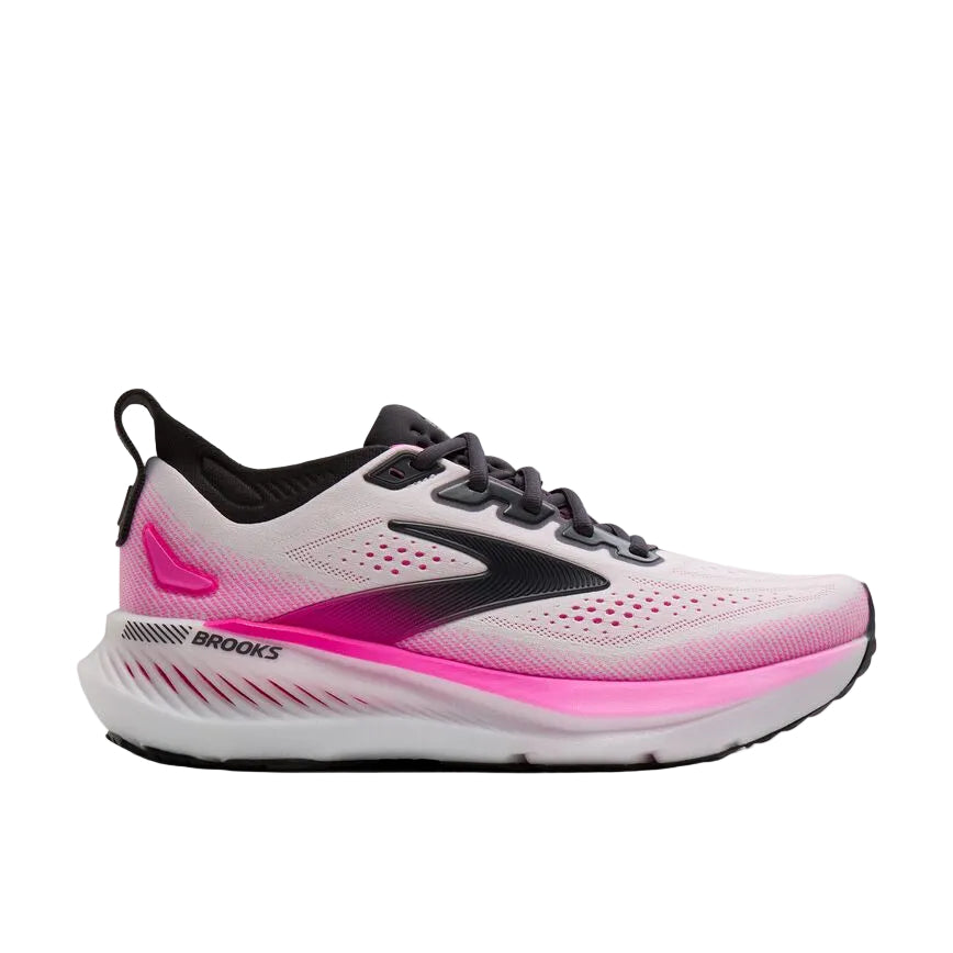 WOMEN'S BROOKS GLYCERIN 23 | WHITE / PHANTOM / CYBER PINK