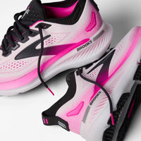 WOMEN'S BROOKS GLYCERIN 23 | WHITE / PHANTOM / CYBER PINK