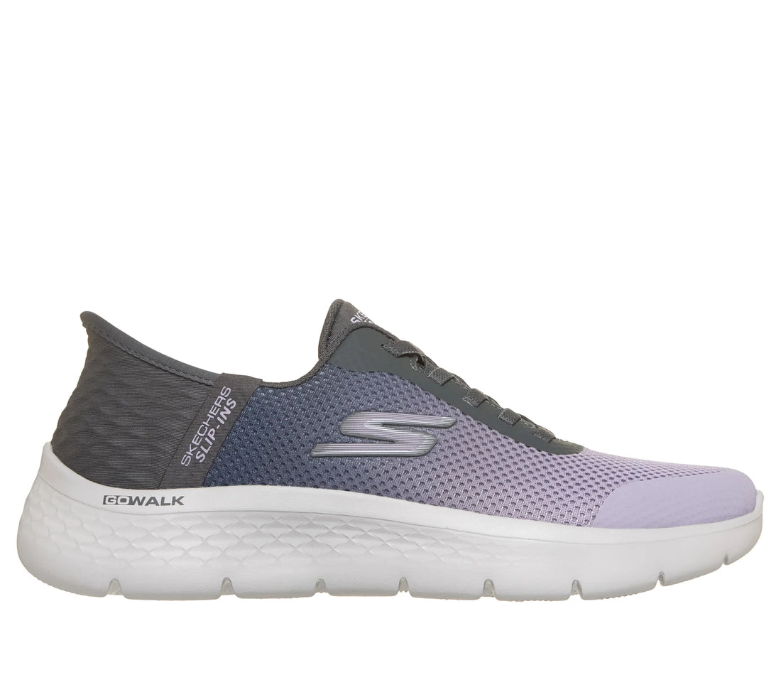 WOMEN'S SKECHERS GO WALK FLEX GRAND ENTRY | CHARCOAL | LAVENDER
