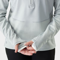 WOMEN'S SMARTWOOL ACTIVE FLEECE WIND 1/2 ZIP | STORM GRAY