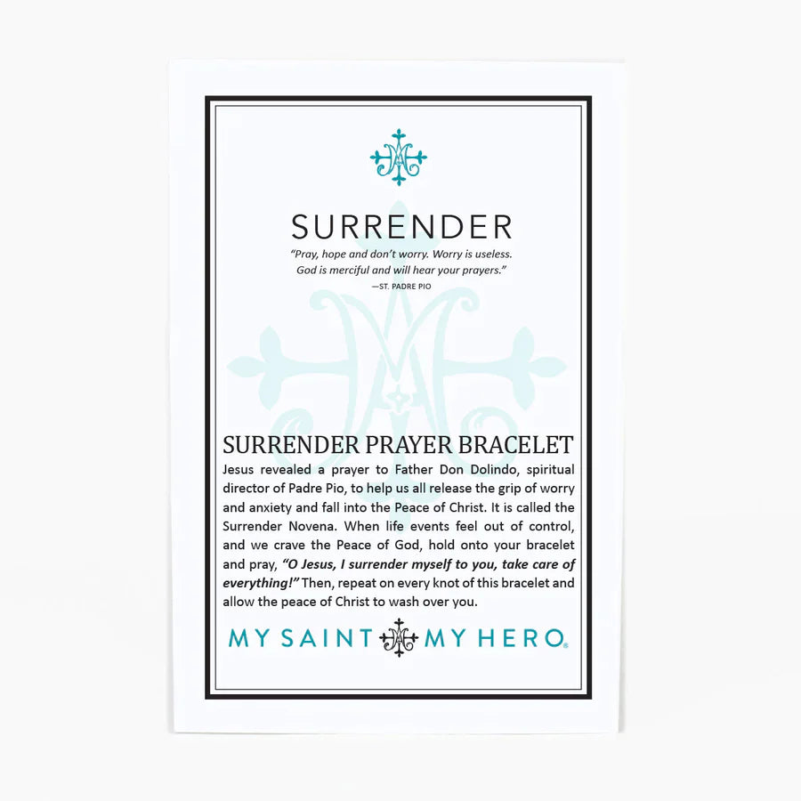 MY SAINT | MY HERO SURRENDER BRACELET | BLACK / SILVER