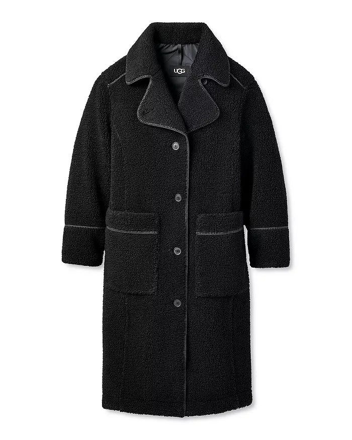 WOMEN'S UGG SEMA UGG FLUFF COAT | BLACK