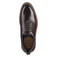 MEN'S JOHNSTON & MURPHY UPTON ONE-PIECE PERFED PLAIN TOE | MAHOGANY FULL GRAIN