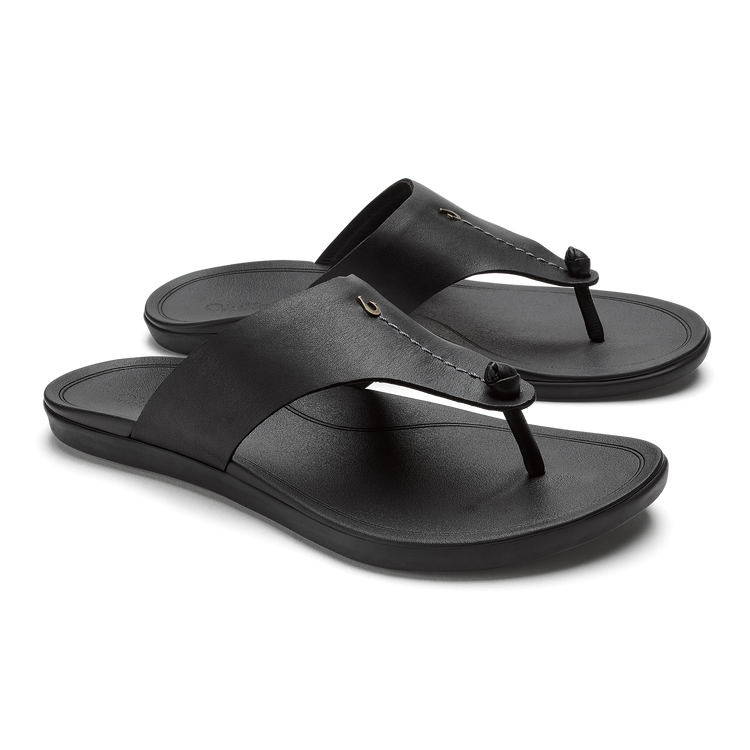 WOMEN'S OLUKAI HO'OPIO MELE | BLACK / BLACK
