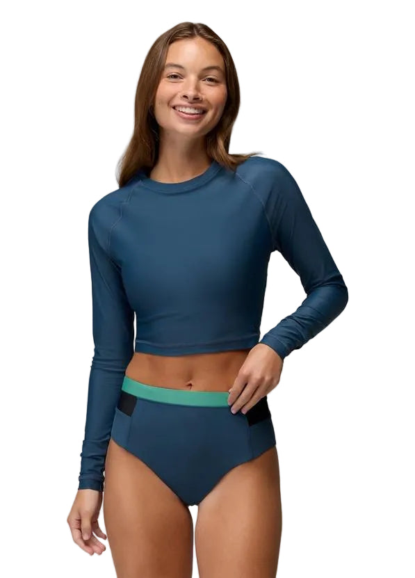 WOMEN'S PRANA BAJA BOUND RASHGUARD | BLUFF BLUE