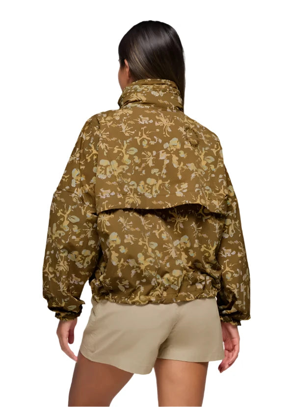 WOMEN'S PRANA ENCINITAS WINDBREAKER | RETRO OLIVE DIGIBLOOM