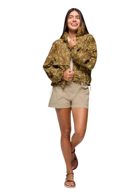 WOMEN'S PRANA ENCINITAS WINDBREAKER | RETRO OLIVE DIGIBLOOM