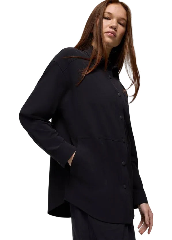 WOMEN'S PRANA RAILAY OVERSIZED BUTTON DOWN | BLACK