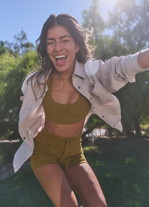 WOMEN'S PRANA RAILAY OVERSIZED BUTTON DOWN | ALMOND