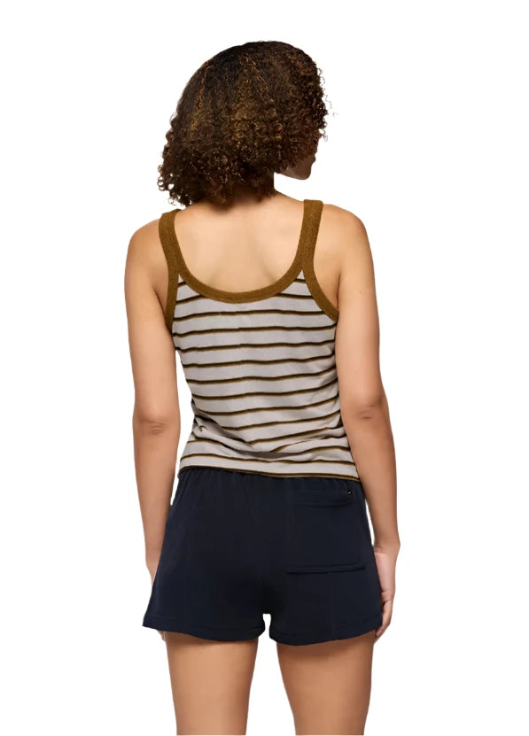 WOMEN'S PRANA COZY UP TANK | RETRO OLIVE STRIPE