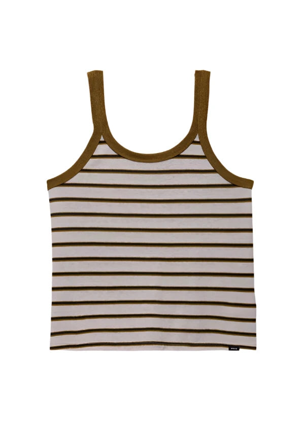 WOMEN'S PRANA COZY UP TANK | RETRO OLIVE STRIPE