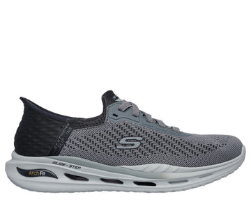 MEN'S SKECHERS SLIP-INS RELAXED FIT: ARCH FIT ORVAN - DREX | GRAY / BLACK