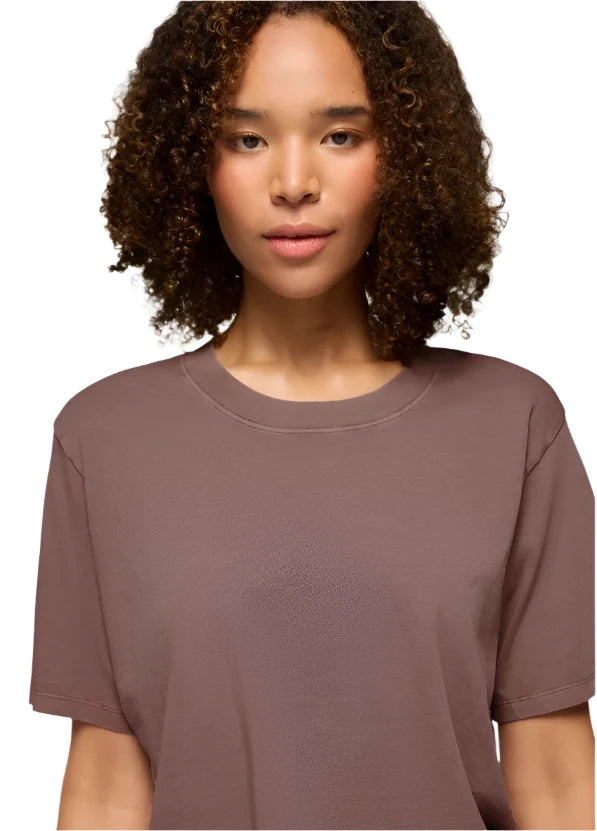 WOMEN'S PRANA EVERYDAY CROP TEE | CAROB