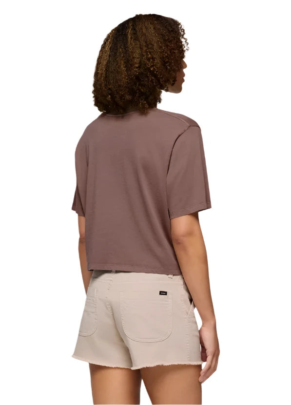 WOMEN'S PRANA EVERYDAY CROP TEE | CAROB