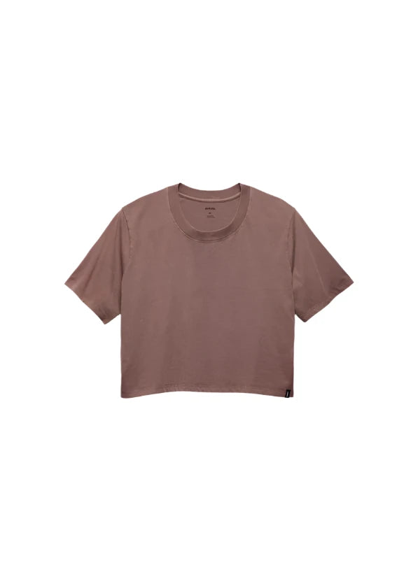 WOMEN'S PRANA EVERYDAY CROP TEE | CAROB