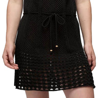 WOMEN'S PRANA CROCHET MINI DRESS | BLACK