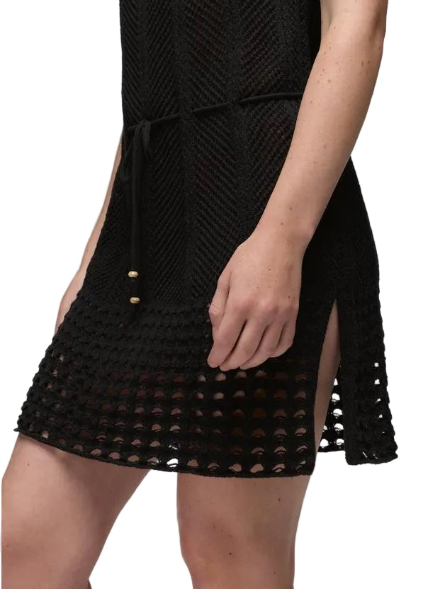WOMEN'S PRANA CROCHET MINI DRESS | BLACK