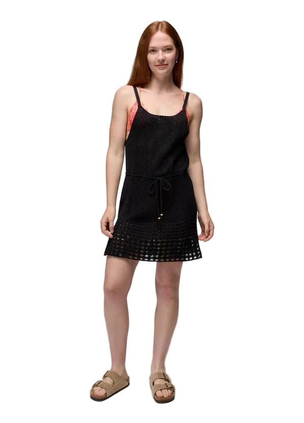 WOMEN'S PRANA CROCHET MINI DRESS | BLACK