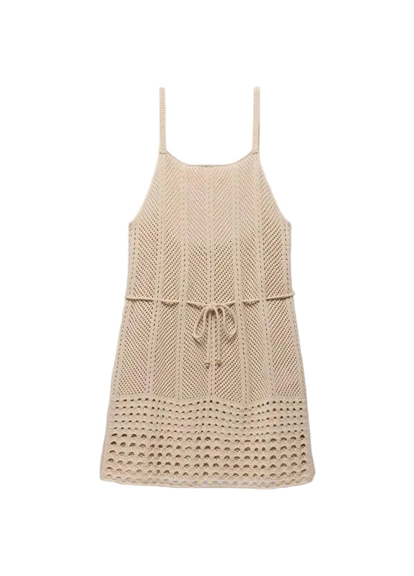 WOMEN'S PRANA CROCHET MINI DRESS | NATURAL