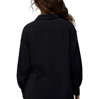WOMEN'S PRANA HIDEAWAYS BUTTON DOWN TOP | BLACK