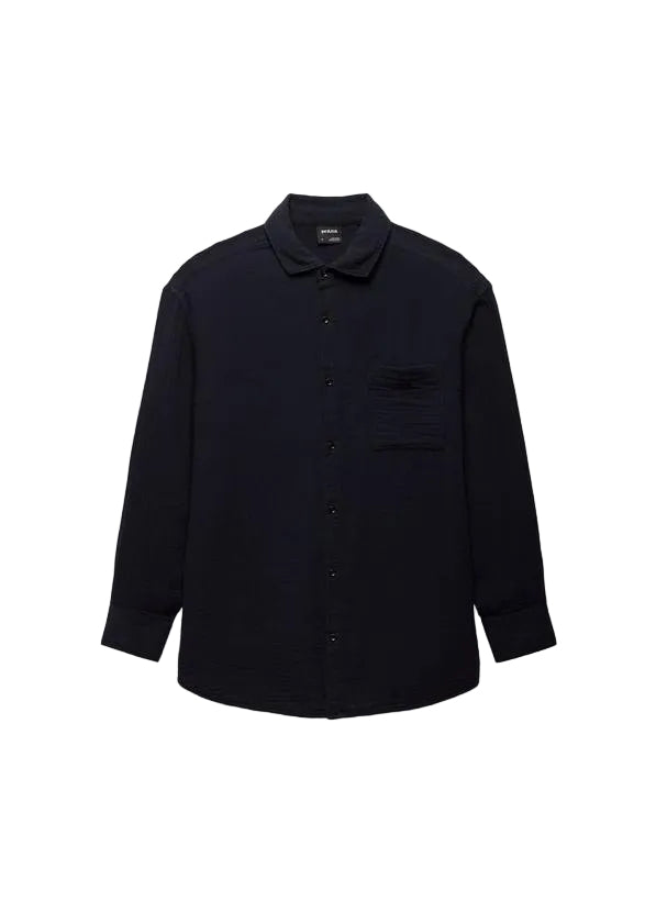 WOMEN'S PRANA HIDEAWAYS BUTTON DOWN TOP | BLACK