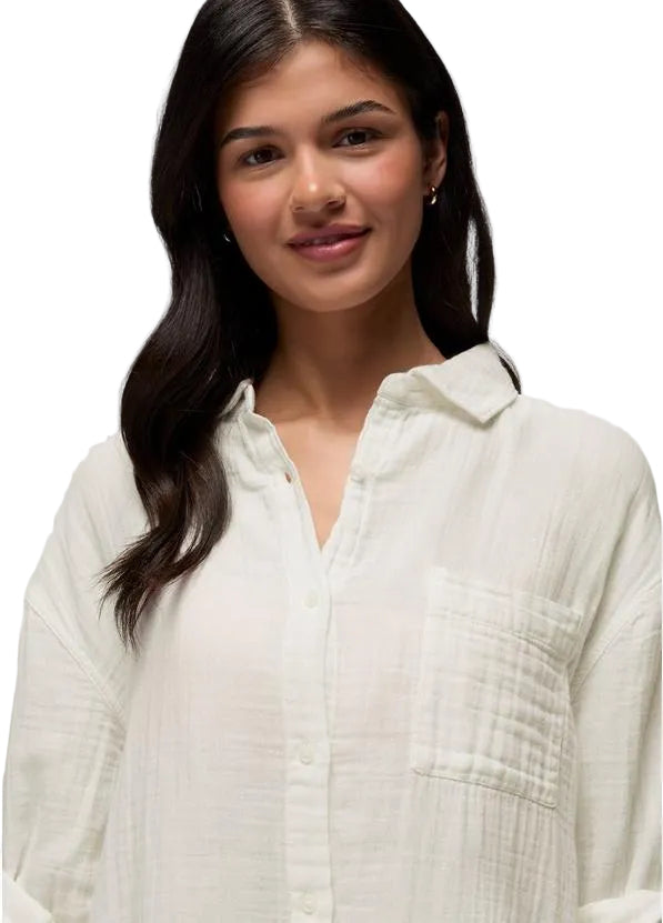 WOMEN'S PRANA HIDEAWAYS BUTTON DOWN TOP | ALBA