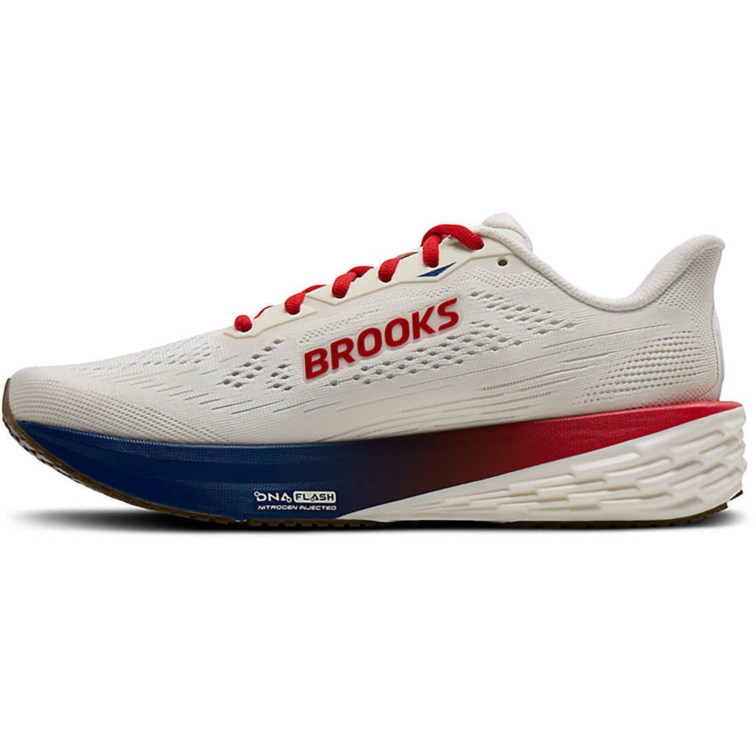 MEN'S BROOKS LAUNCH 12 | COCONUT / RED / BLUE