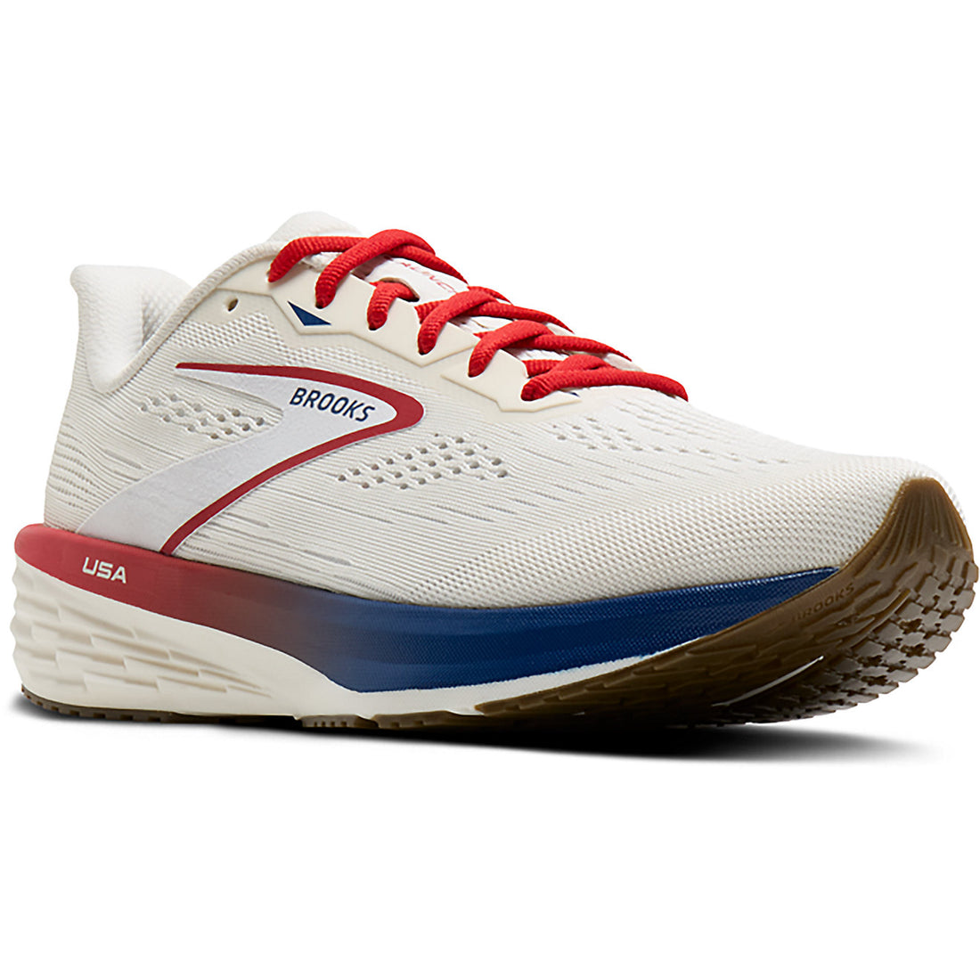 MEN'S BROOKS LAUNCH 12 | COCONUT / RED / BLUE