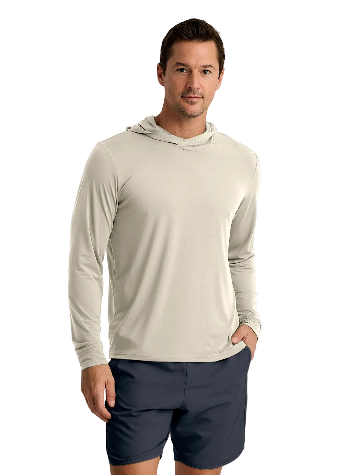 MEN'S FREE FLY ELEVATE LIGHTWEIGHT HOODIE | HEATHER BIRCH – Randy's Shoes